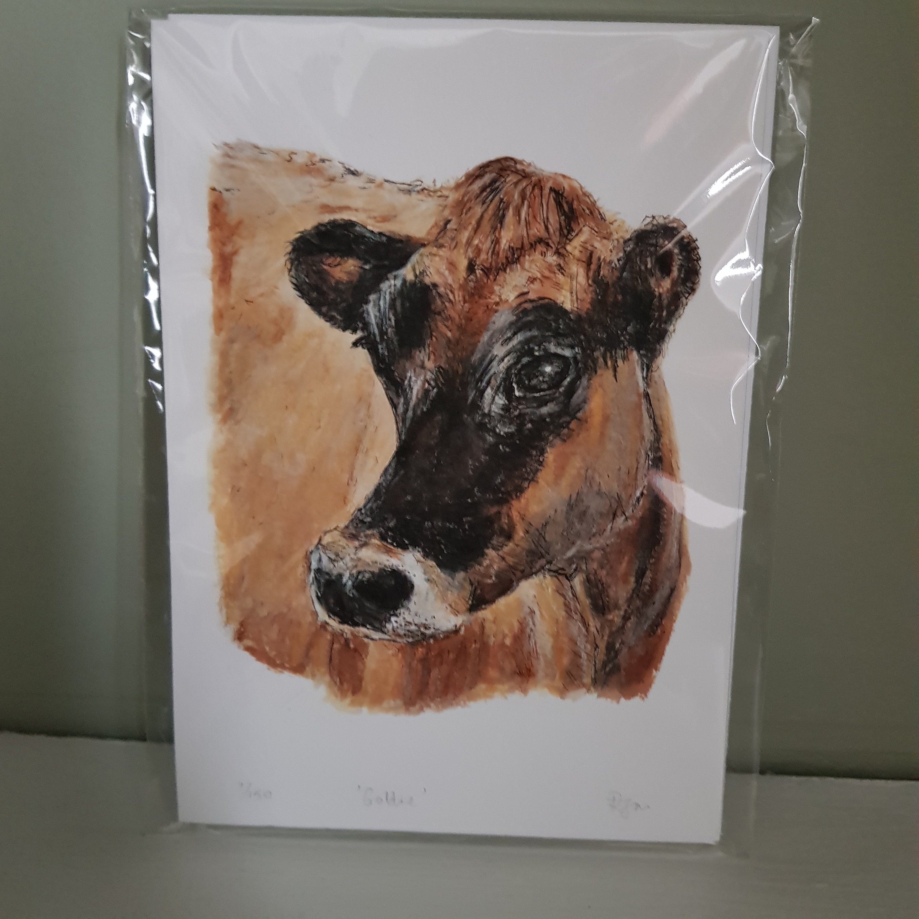 Jersey Cow Art Print Limited Edition Cow Print Jersey Cow Etsy