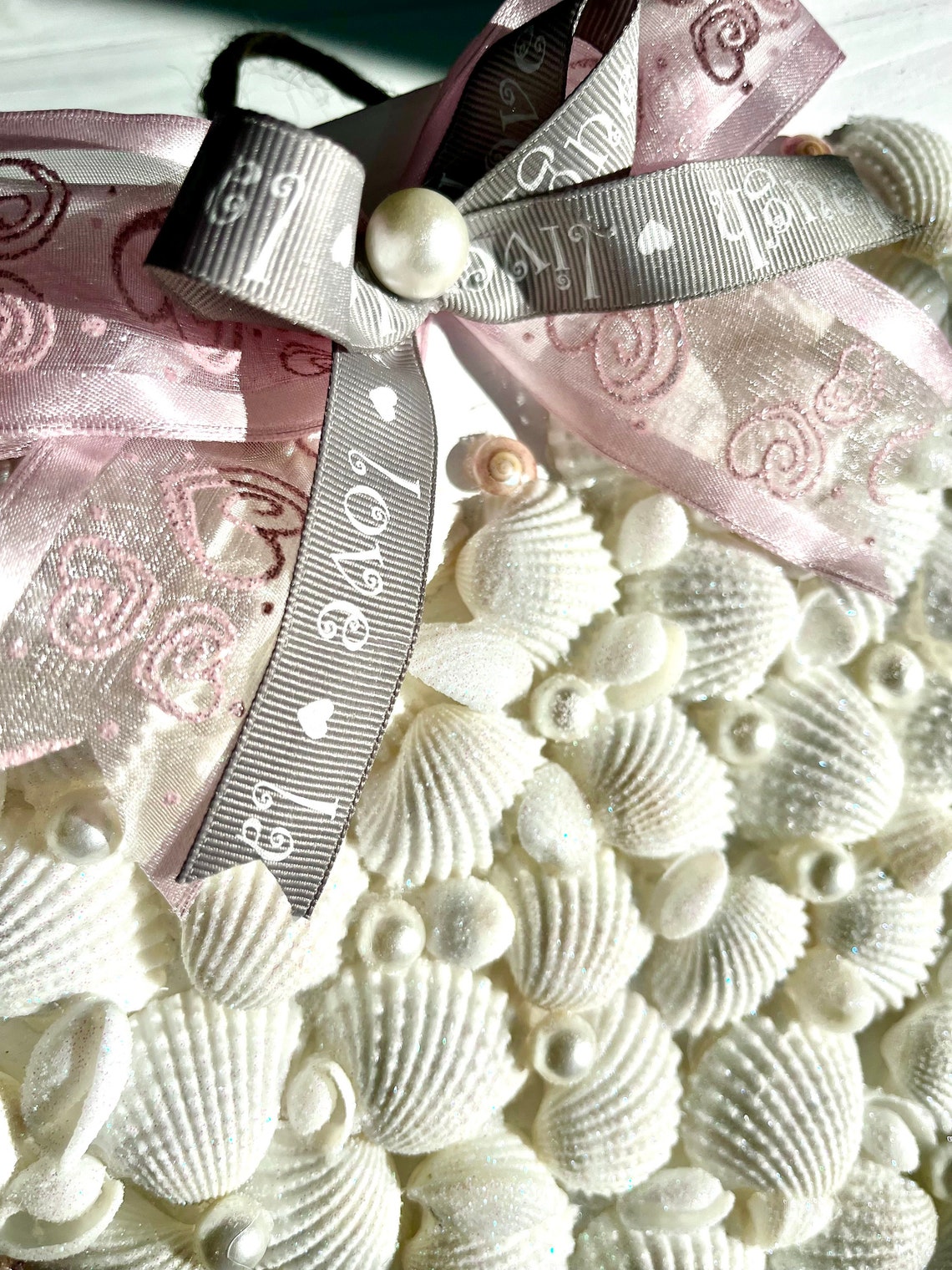 Handmade Valentine Seashell Heart | Nautical Shell Wall Hanging ...