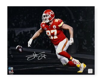 Travis Kelce Kansas City Chiefs Autographed Super Bowl LIV 16x20 Photo Beckett