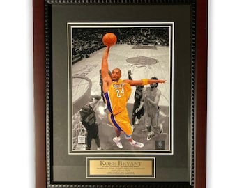 Kobe Bryant Los Angeles Lakers Photo Custom Framed to 11x14