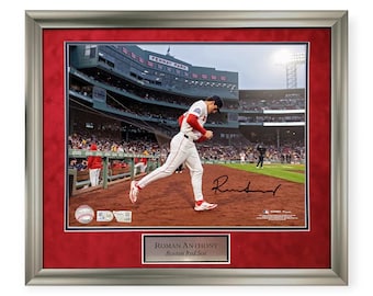 Roman Anthony Boston Red Sox Autographed 16x20 Framed to 20x24 Fanatics