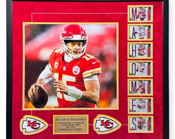 Patrick Mahomes 2019 Panini Donruss Elite Spellbound /299 Complete Set Framed Collage