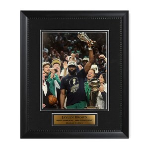 Jaylen Brown 2023-24 NBA Champion Boston Celtics  Unsigned Photo Framed Display to 11x14