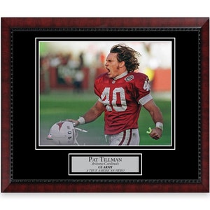 Pat Tillman Unsigned Photo Custom Framed to 11x14 Arizona Cardinals