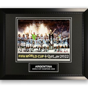World Cup Argentina Photograph Custom Framed to 11x14 Lionel Messi