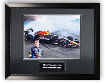 Max Verstappen Unsigned Red Bull F1 Photo Framed to 11x14