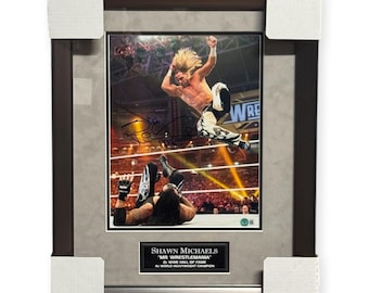 Shawn Michaels WWE Autographed 11x14 Photograph Framed To 16x20 Beckett