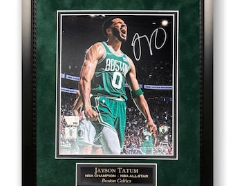 Jayson Tatum Boston Celtics Autographed 8x10 Photo Framed To 11x14 Fanatics