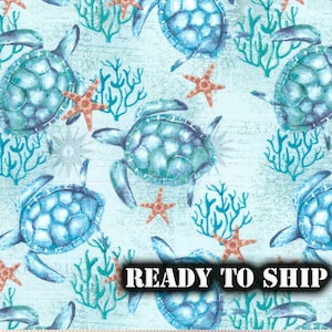 REMNANTS Sea Turtles and Starfish, Beach, Ocean, Coastal Sewing Projects