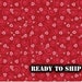 Hearts and Scrolls Red Glitter Valentines Day Fabric - By the Yard, Fat Quarters - Face Mask, Pillows, Sewing Fabric 