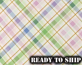 Easter Plaid Cotton Fabric – Jewel Spring Colors, Sewing Material