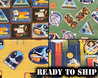 Licensed Star Wars Rebels Fabric – Pilot Patches 100% Cotton