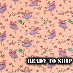 LOW STOCK Enchanting Fairy Flannel Fabric - Forest Fairies - FQ - Sewing Projects