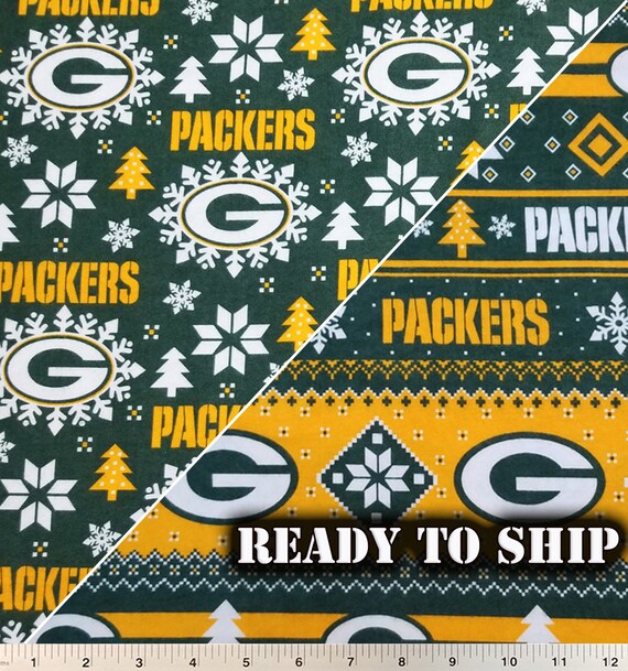 Iconic Green Bay Packers FLANNEL Winter Fabric Football NFL | Etsy