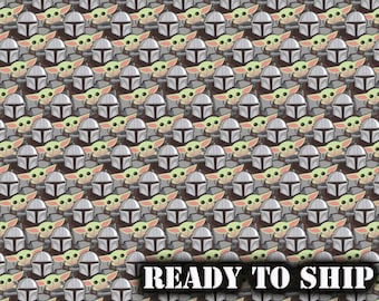 LICENSED Star Wars The Mandalorian Stickers, Grogu, The Child Cotton Fabric