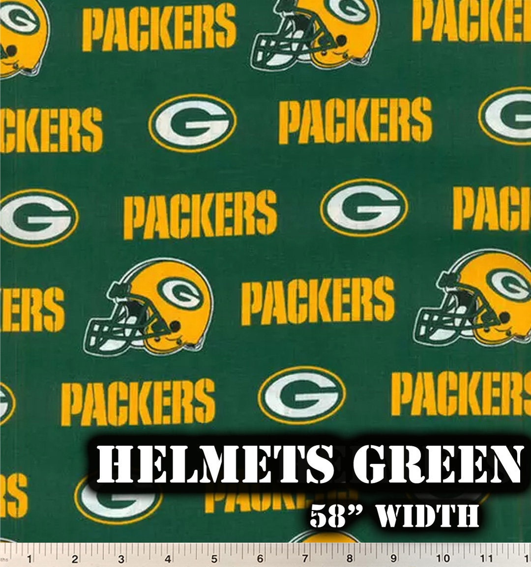 Packer Material Green Bay Packers Cotton Fabric - Helmets & Logo, NFL Licensed - Etsy