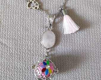 Bola de Grossesse et Lithothérapie avec un Pendentif en Quartz Rose