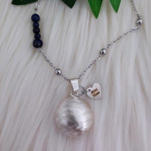 Bola de Grossesse Mini Nous et Lithothérapie avec des Perles en Lapis Lazuli