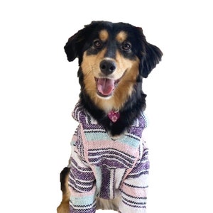 Pink Dog sweater / sweter de Jerga rosa para perros / Mexican dog sweater / Mexican dog cloth / dog jacket / pet hoodie / dog hoodie / dog