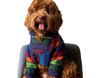Rainbow Dog sweater / Mexican dog sweater / Mexican dog cloth / dog jacket / pet hoodie / Dog hoodie / pet supplies/ pet hoodie/ pet jacket