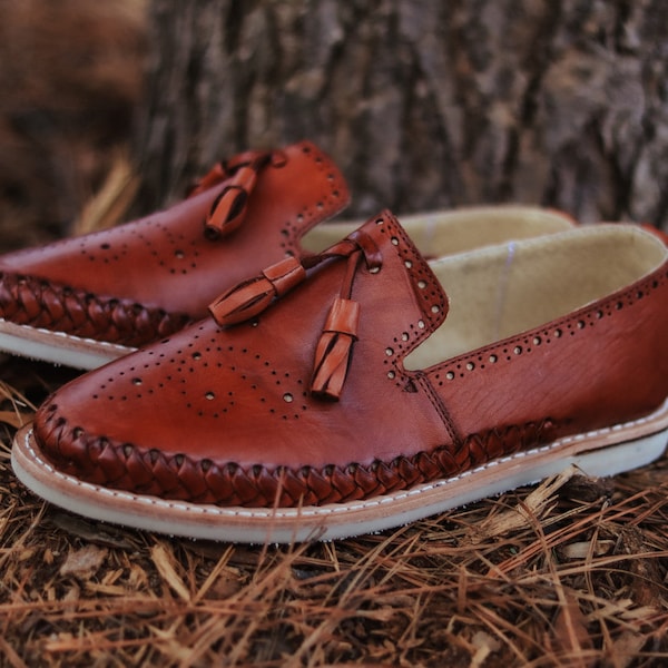 Artesanal Mexican Leather Shoes / leather shoes / Mexican shoes / Shoes for men / Huarache de piel para hombre / Men's shoes