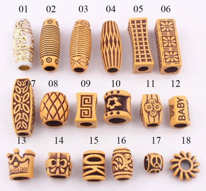 DIY African American Inspired Large Hole Wooden Hair Bead Kit Etsy