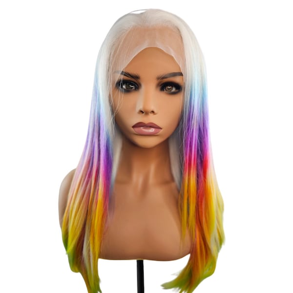 Rainbow Wig - Etsy