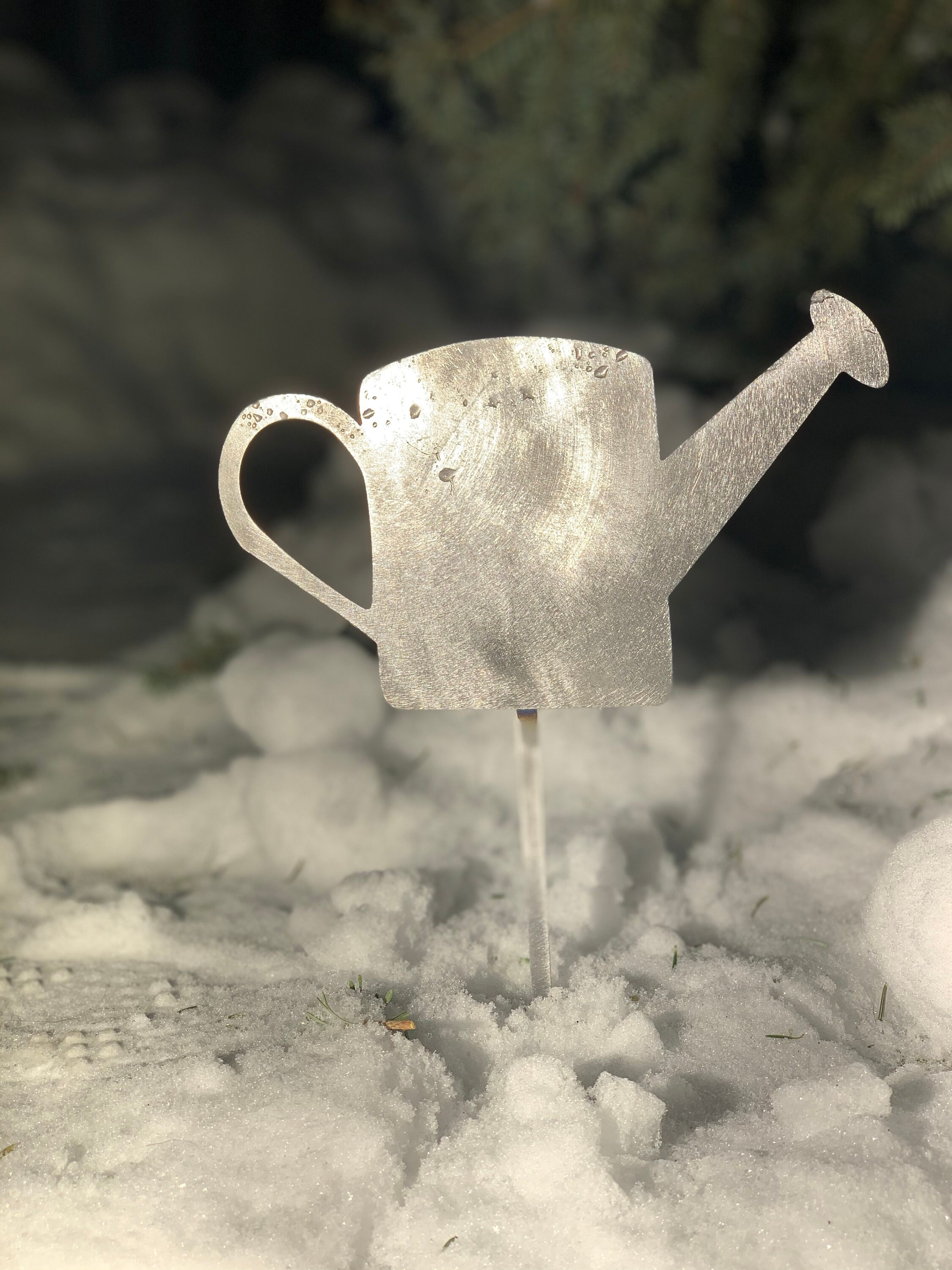 Watering Can Garden Decoration Stake garden gift outdoor Etsy