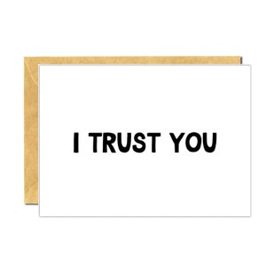 Je vous fais confiance cartes affirmation