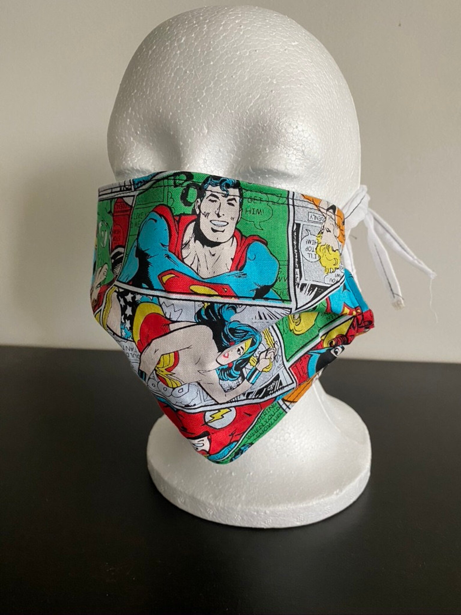 DC Universe Face Mask DC Comics Superhero Face Mask Etsy