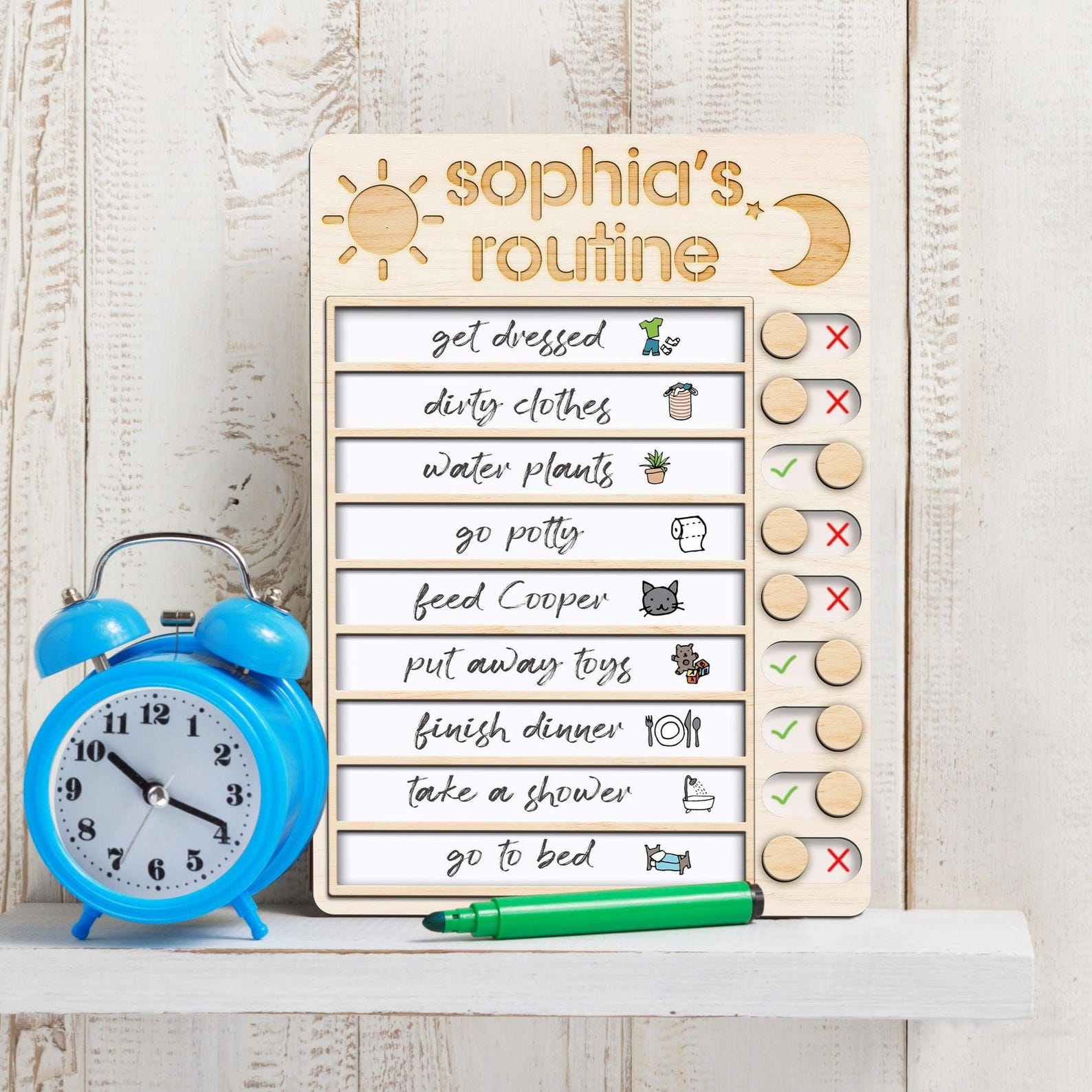 Personalized Routine Chart for Kids,daily Chore Chart for Kids ...