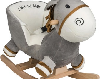 schommelende ezel speelgoed houten paard schommel baby speelgoed kinderen schommelstoel organisch speelgoed houten kamer decor ı love my baby