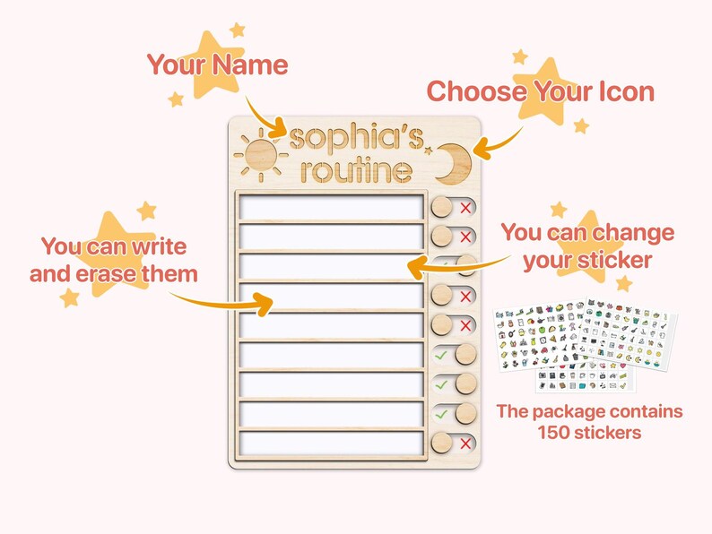 Personalized Routine Chart for Kids,daily Chore Chart for Kids ...