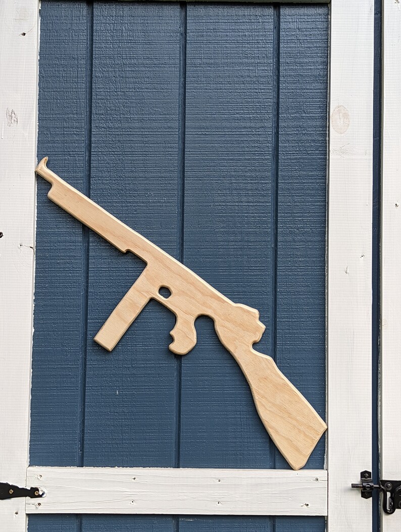 Wooden Toy Thompson Submachine Gun life-size Hand Made in - Etsy