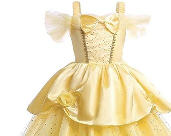Belle Yellow Dress Etsy