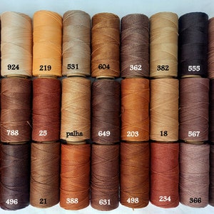 5 m / 10 m / 20 m natural colors, 1 mm waxed macrame yarn Linhasita, macrame yarn, Linhasita yarn, yarn sold by the meter, macrame cord, leather yarn