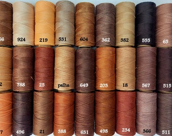 5 m / 10 m / 20 m couleurs naturelles, fil macramé ciré 1 mm Linhasita, fil macramé, fil Linhasita, fil vendu au mètre, cordon macramé, fil cuir