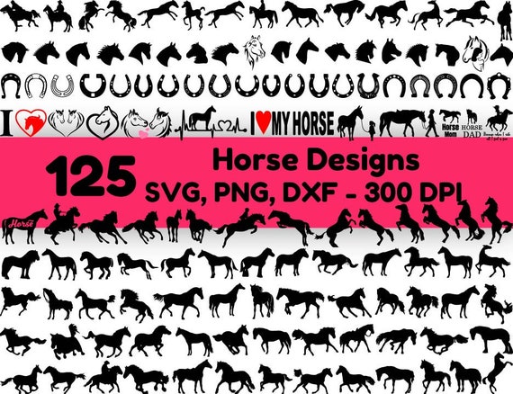 Horse dxf Horse Vector,Horse png,Horse head svg,Running horses svg,Horse love svg Horse Cut File 125 Horse Mega SVG Bundle Horse Clipart