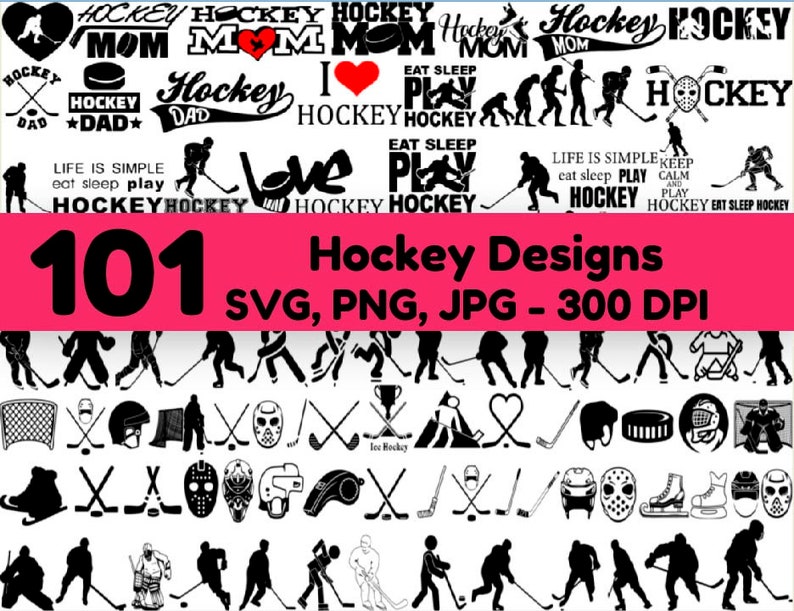 Download 101 Hockey Mega SVG Bundle Hockey Cut File Hockey Clipart ...