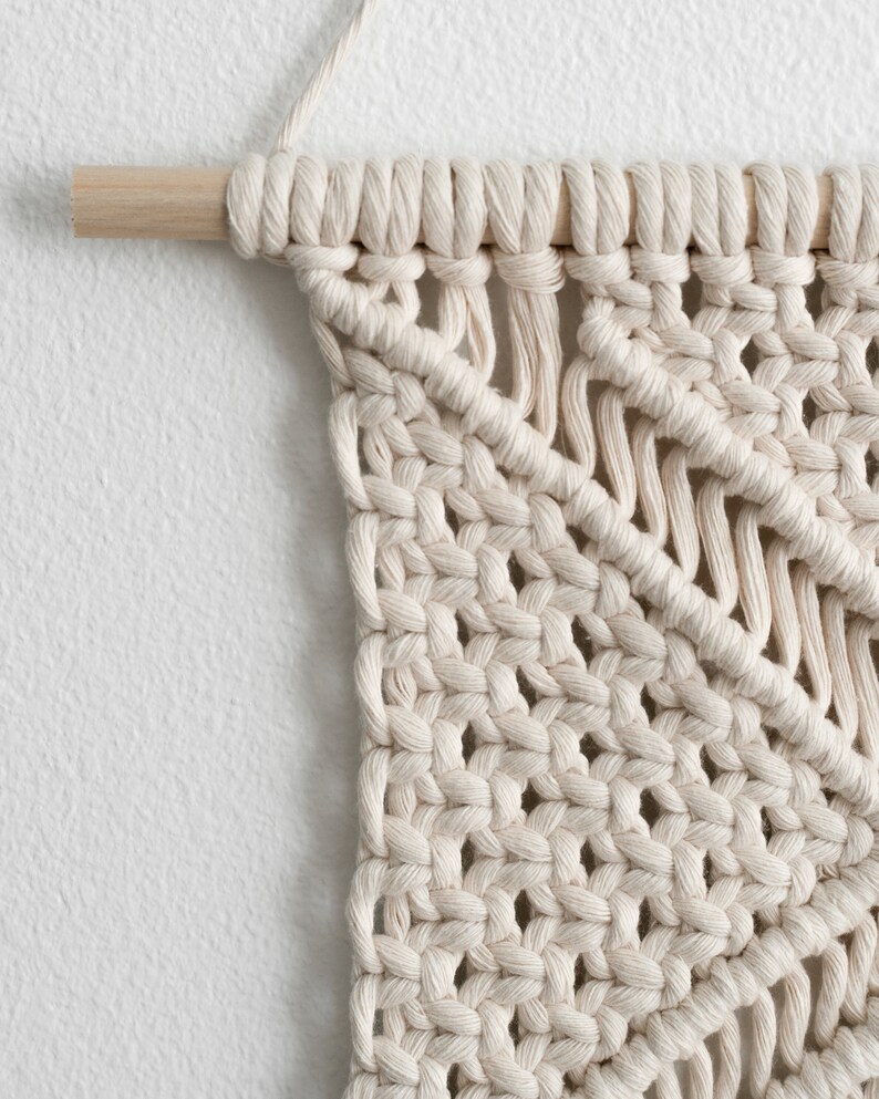 Macrame Wall Hanging Long Narrow Geometric Macrame Decor Etsy