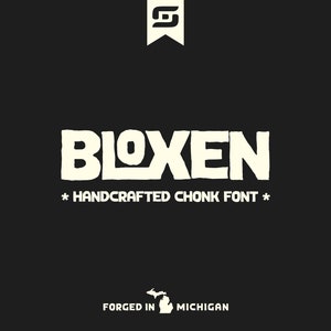 Bloxen - Custom Sans Serif Block Typeface