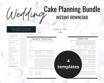 Wedding Printables | Wedding Cake Planner | Wedding Planning