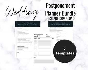Wedding Postponement Planning Pack | INSTANT DOWNLOAD | Re-plan your wedding like a pro