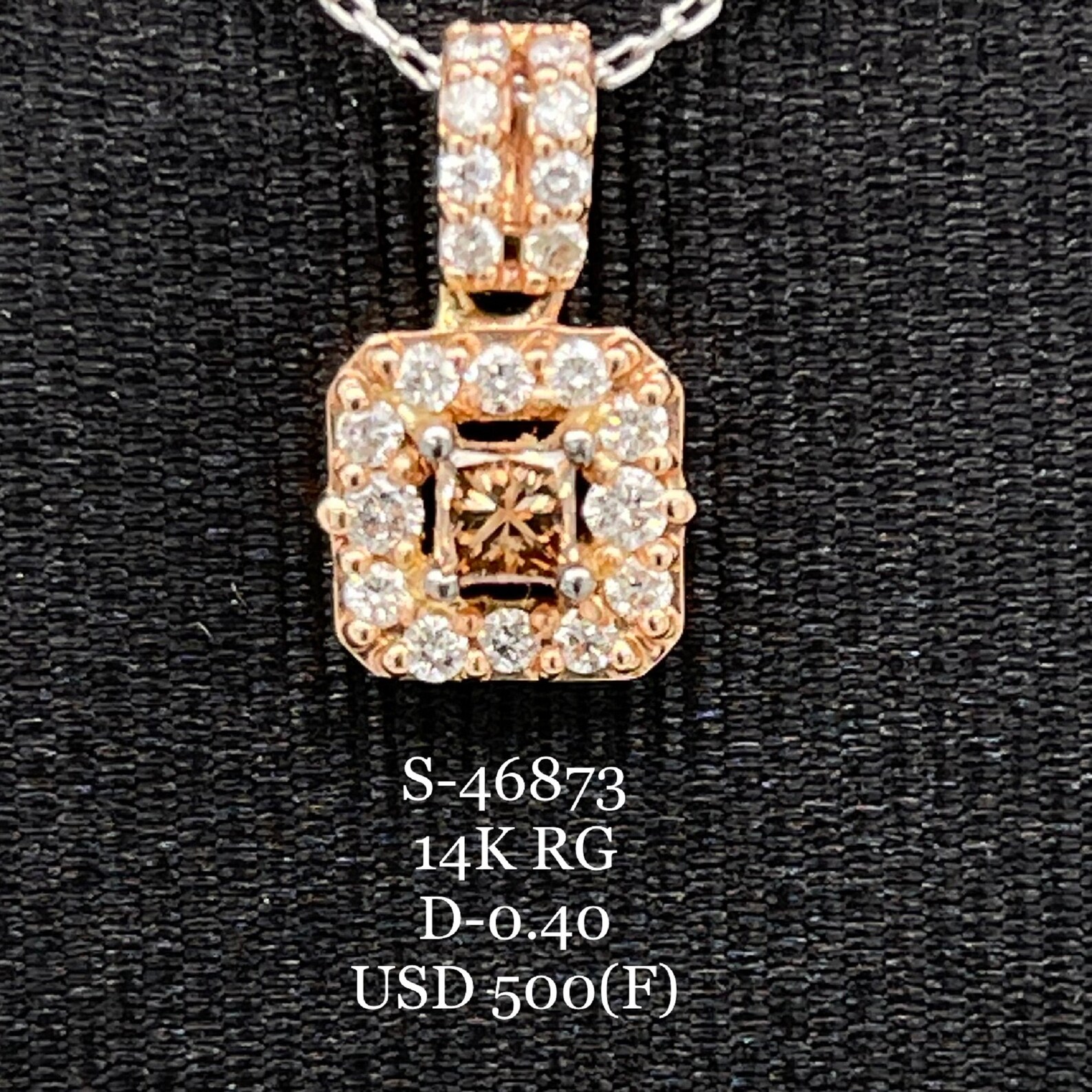 14K Rose Gold Pendant Etsy