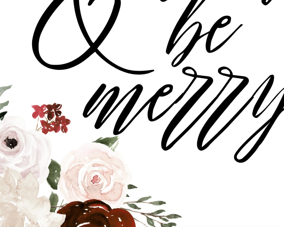 Very Merry Christmas Printable Wall Art Christmas Decor | Etsy