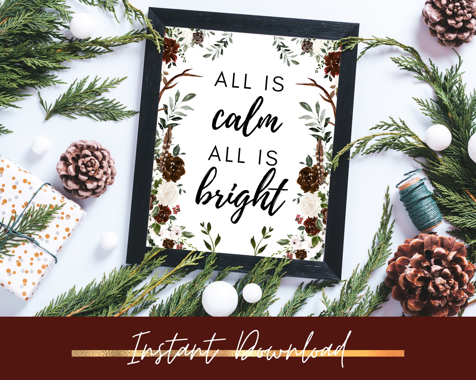 Christmas Printable Wall Art Christmas Decor Holiday Decor Etsy Christmas printable wall art christmas decor holiday decor etsy