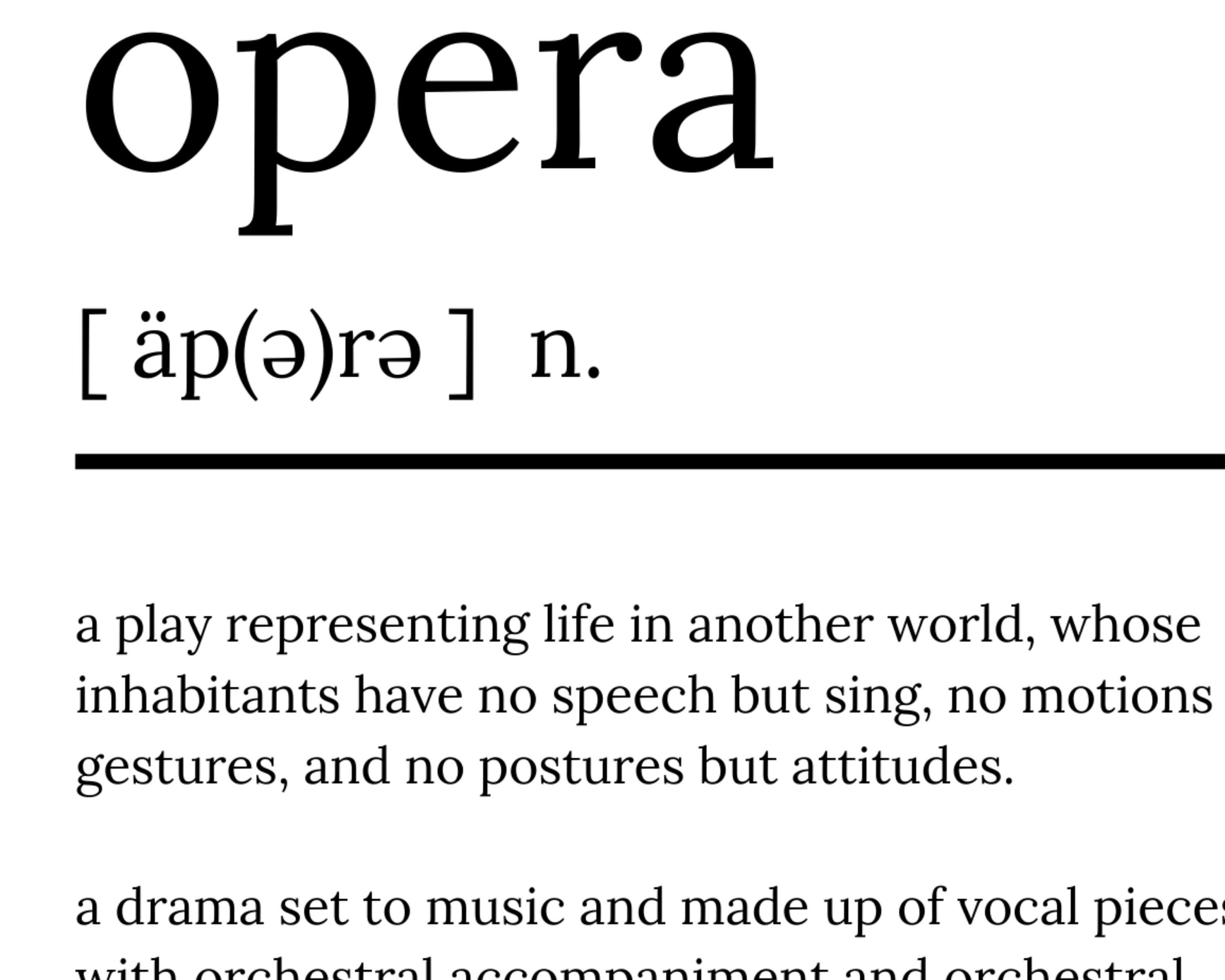 Opera Definition Music Print Music Poster Gifts for Music Etsy