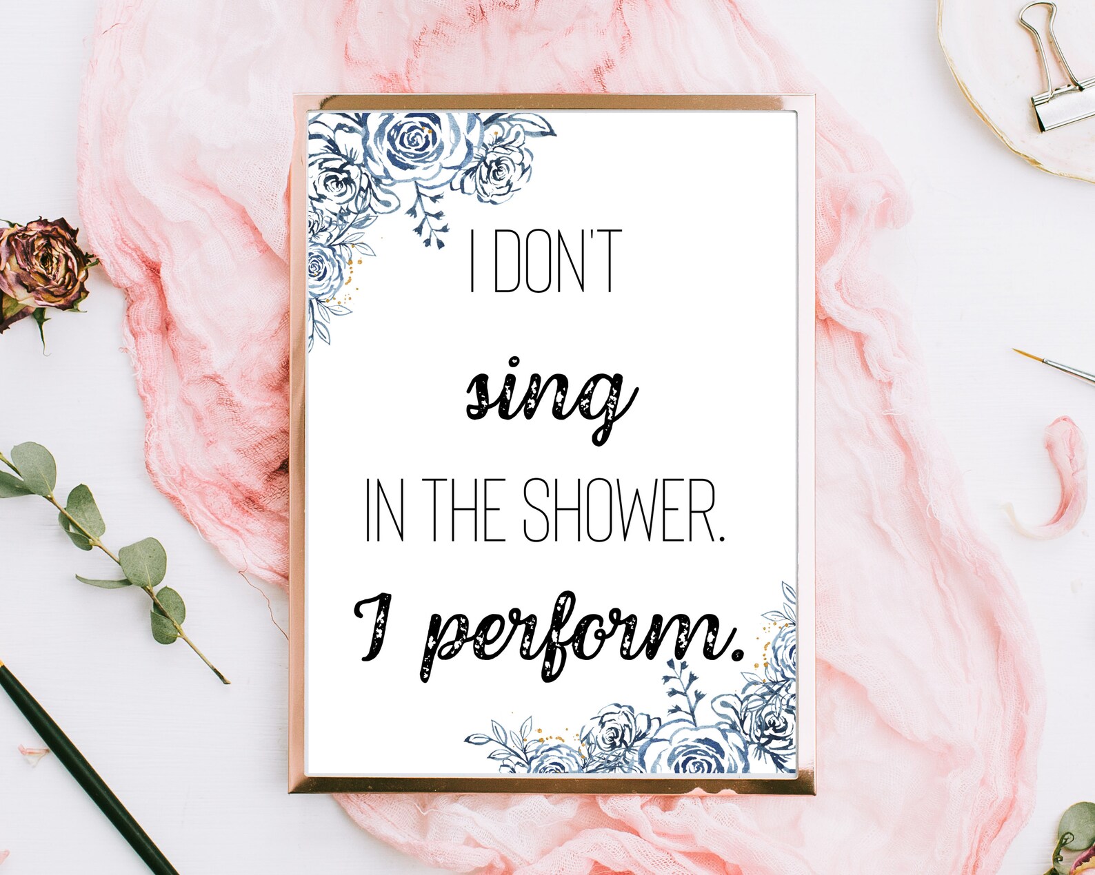 I Don't Sing in the Shower I Perform Bathroom Wall Decor Etsy