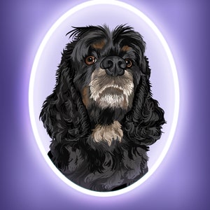 Pet Portrait - Custom Digital Illustration Printed