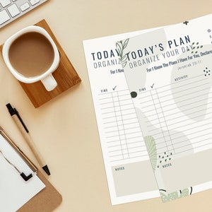 Minimal Daily Planner | Single Page Planner | Printable Planner Template | Daily Organiser | Productivity Planner | Undated Planner